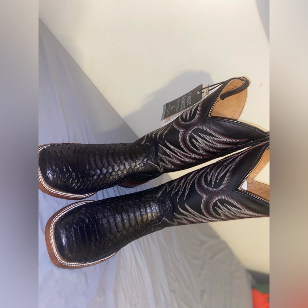 (SOLD!!!!)                   CODY JAMES MEN'S MATTE PYTHON EXOTIC WESTERN BOOTS